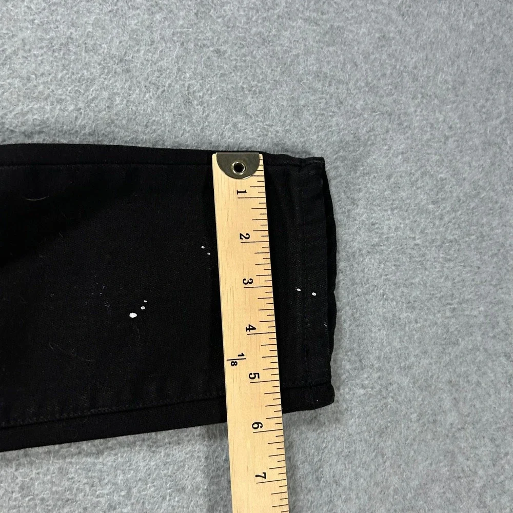 Focus Jeans Distressed Pants Mens 32 Black Purple Paint Splatter Streetwear